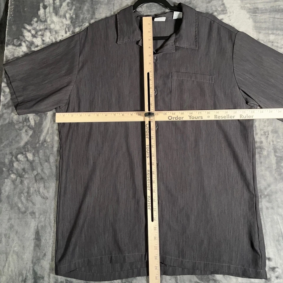 Vintage Anchor Blue Shirt Mens Large Button Party Club Made USA 90s Y2K Mallcore - Image 3 of 4