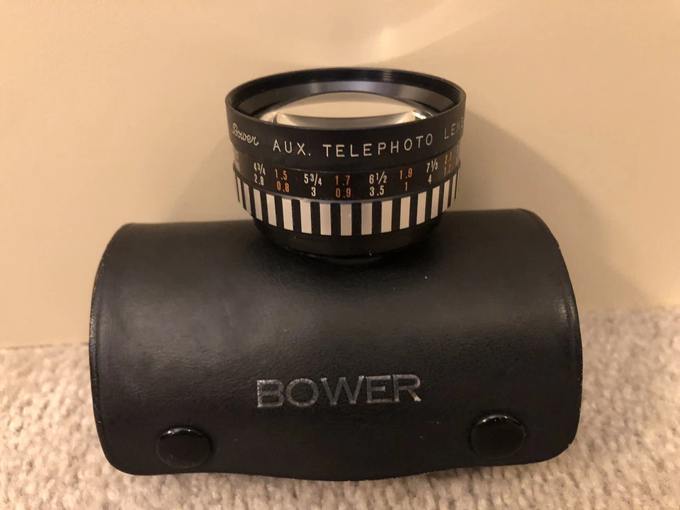 Bower Auxiliary Telephoto & Wide-Angle lens set w/optical viewer & case - Image 3 of 4