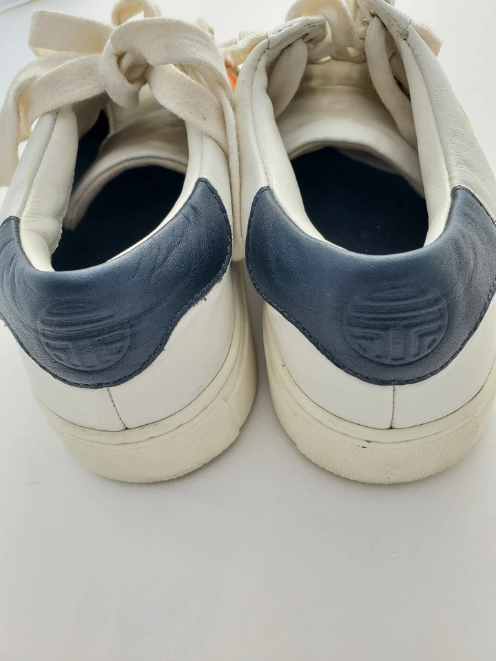 Tenis deportivos Tory Burch Tory de cuero con volantes blancos talla 6,5 estilo rayas laterales Foto 2 de 4
