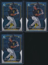 Lot of (3) BRAYLON BISHOP 1st 2023 Bowman Chrome Prospects PIRATES Rookie RC