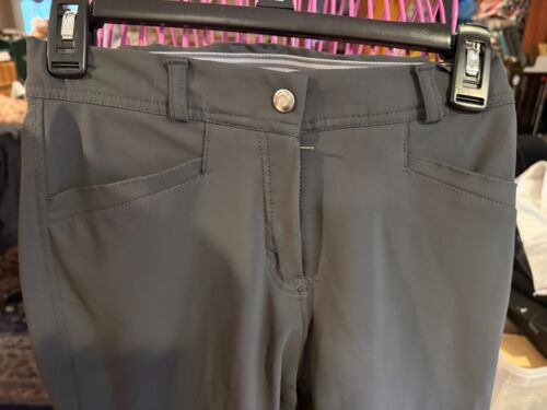 LeMieux Dynamique FULL SEAT Breeches DARK GRAY Women UK 10/US 26 BLING BACK - Picture 2 of 4