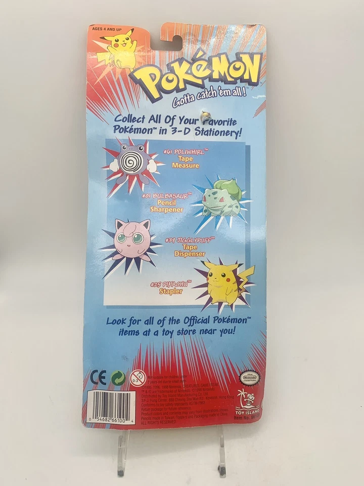 Lápiz Topper Pokemon Toy Island 1999 Psyduck & Raticate vintage nuevo (dañado) Foto 2 de 2