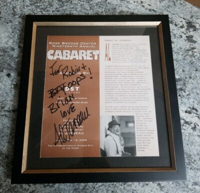 Al Jarreau Signed Program Kansas City 2006 Cabaret Framed Autograph Nice 