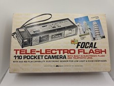 Vintage Tele-lectro Flash 110 Pocket Camera 400 Film Original Box UNTESTED