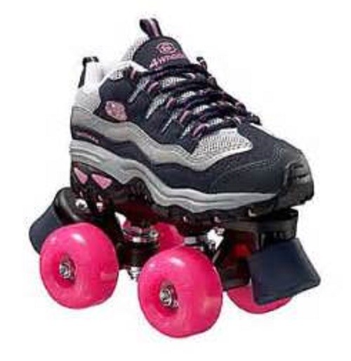 size 13 youth SKECHERS 4 WHEELER ROLLER SKATES skate quad derby girls