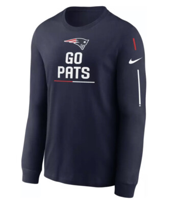 Nike Men's New England Patriots Team Slogan Long Sleeve Jersey - Main Image