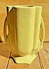 Vtg McCoy Pottery Double Handled Fluted Shape Yellow Vase Art Deco Modern 40's