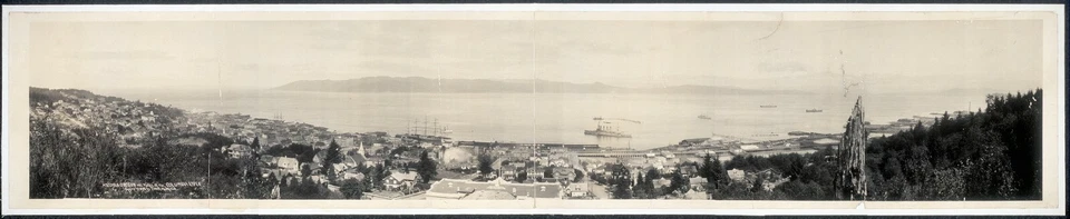 HISTORIX 10" X 42" 1915 Astoria, Oregon and mouth of the Columbia River