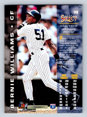メジャーリーグ　カード　Barnie Willrams Bernie Williams 1994 Select #140 New York Yankees | eBay