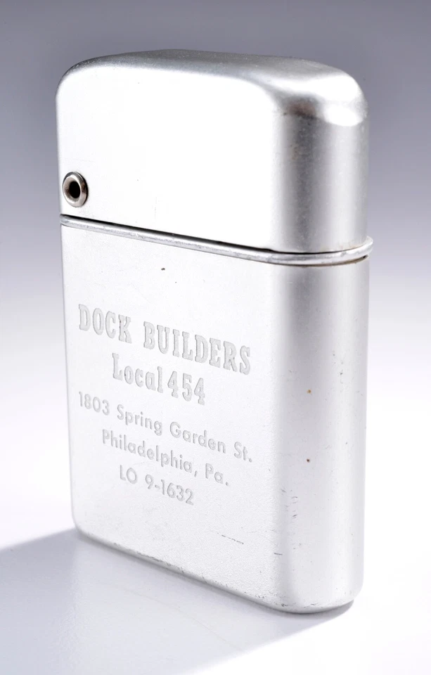 Vintage N.O.S. Storm Master Aluminum Lighter-Dock Masters Local 454 Oil Derrick - Image 3 of 4