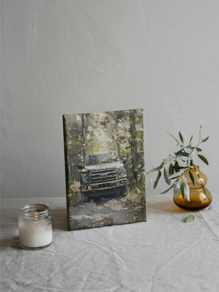 Camión Ford F-150 construido resistente EE. UU. American Forest Jungle | Impresión en lienzo C32 Foto 3 de 4