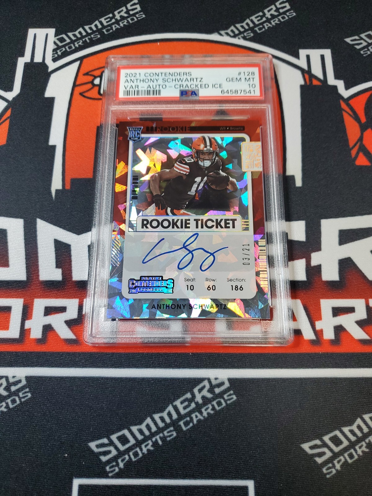 Anthony Schwartz Panini Contenders #128 Variation-Autograph-Cracked Ice