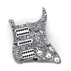 Loaded Prewired HSH Guitar Pickguard with Pickup for Strat Guitar,Zebra Textures