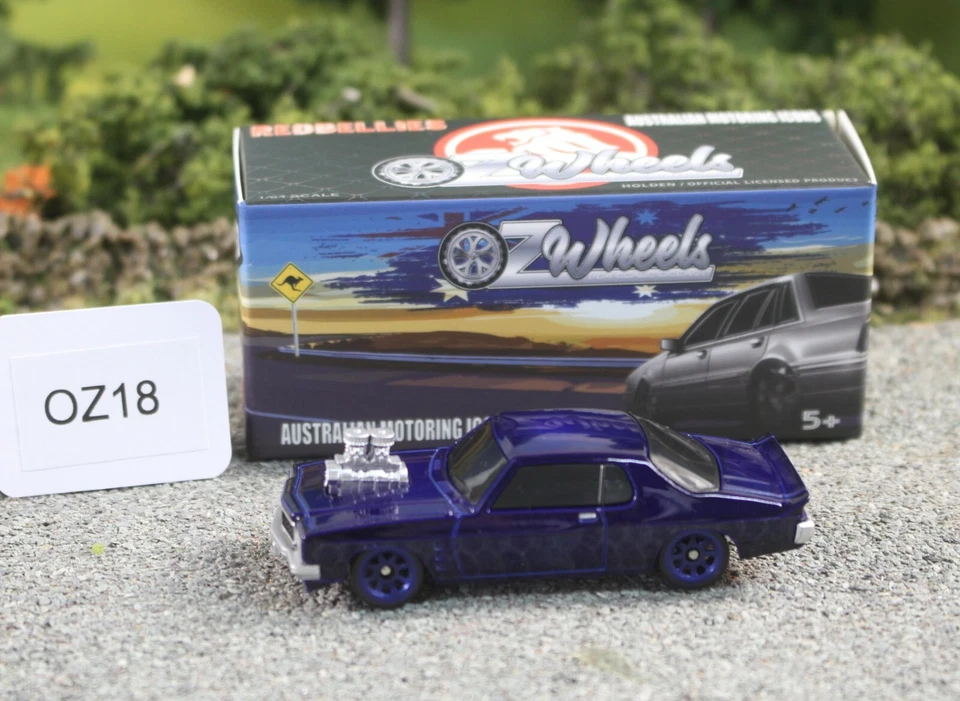 Oz Wheels 1:64 Red Bellies Blue Blown Holden HX LE Coupe FNQHotwheels OZ18