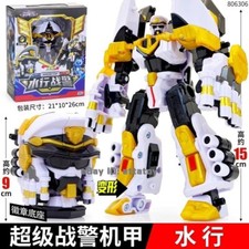 Miniforce Super Cop Marine Cop 2-Step Transformer White Rescue Police Robot Toy