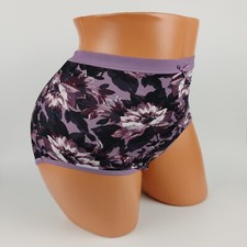 Lane Bryant Cacique No Show Full Brief Plus Panty 22/24 Purple Floral Flowers