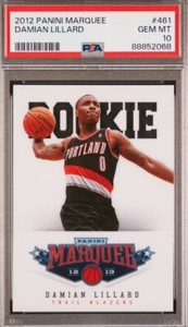 2012-13 Panini Marquee #461 Damian Lillard (RC) Rookie PSA 10 GEM MINT MKE Bucks