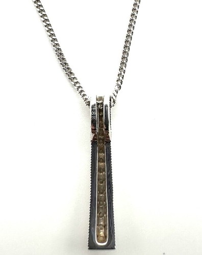 18ct White Gold Diamond Necklace 18K Gold Diamond Pendant + 18K Gold Chain Gift - Picture 19 of 24