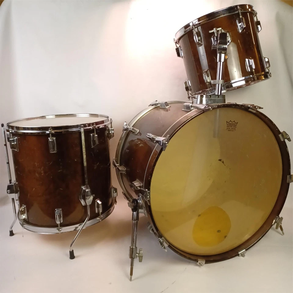 Pearl All Maple 22,13,16" Drum Set "Walnut Lacquer" 8Ply Vintage 70s Bass/2-Toms - Image 2 of 4