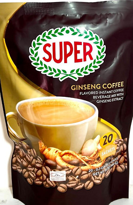 Super 3-In-1 Instant Ginseng Coffee 20 Sachets x 20g~07/17/2027