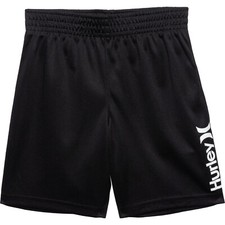Hurley Toddler Boy 3T Shorts Pull On Elastic Waist Black H2O Dri Logo Short