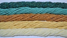 Turquoise Sand Mix/Lot 11/0 Czech Glass Seed Beads, 5 Hanks