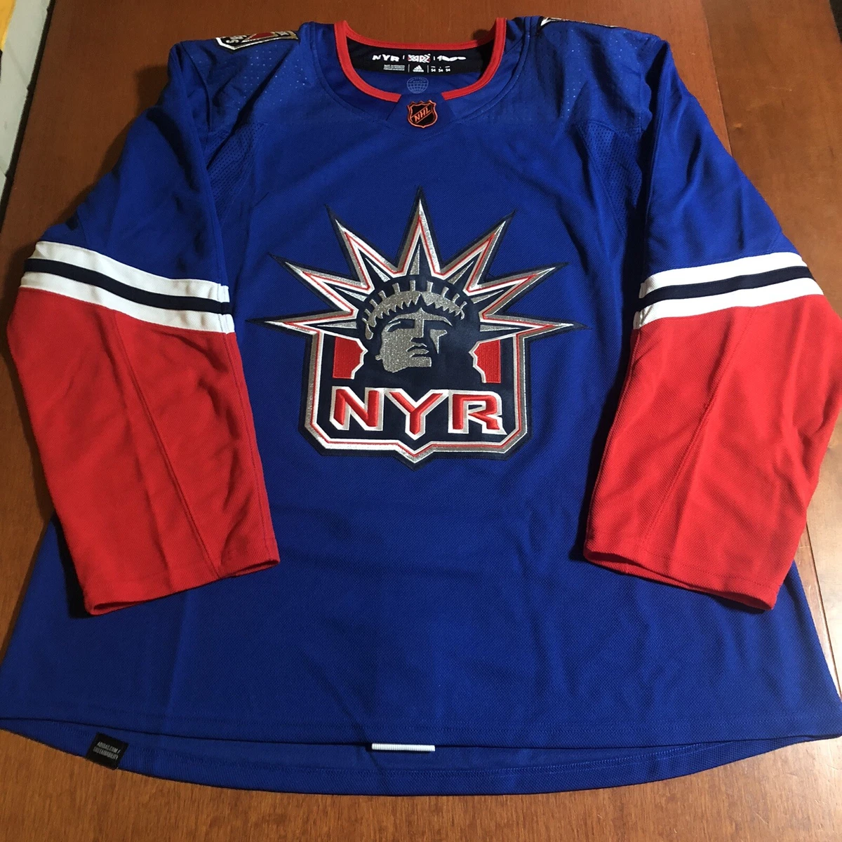 NY Rangers Adidas Authentic Reverse Retro NHL Jersey Sz 50-56 Primegreen NWT