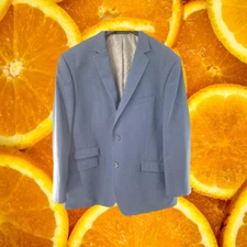 Perry Ellis Portfolio Slim Fit Blue Suit Jacket Size 46R