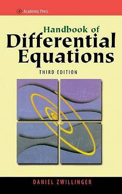 Handbook of Differential Equations Zwillinger Hardback Academic Press 3e