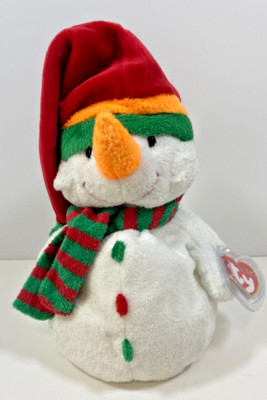 Ty Pluffies 2003 TyLux Melton The Snowman 11'' Plust Stuffed Toy Original Tag