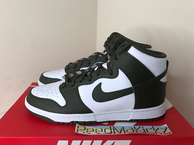 Nike Dunk High Retro White Cargo Khaki Mens DD1399 107