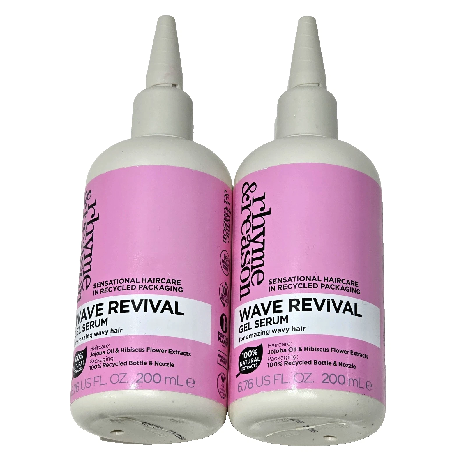 2 Pack Rhyme & Reason Sensational Haircare Wave Revival Gel Serum Jojoba 6.7oz
