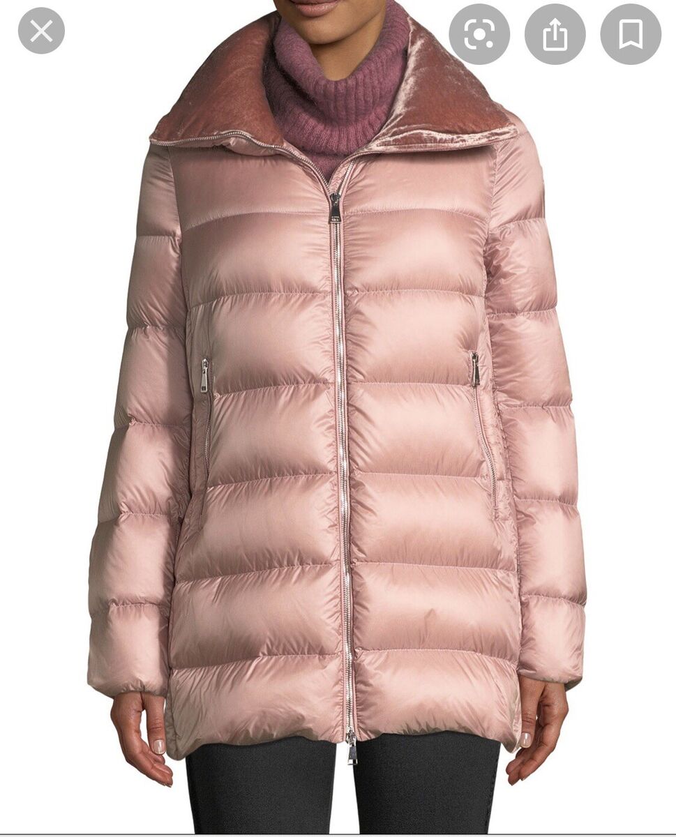 Moncler Velvet Torcel Tech-Taffeta Puffer coat (pink) Size 0 Moncler Velvet Torcel Tech-Taffeta Puffer coat (pink) Size 0
