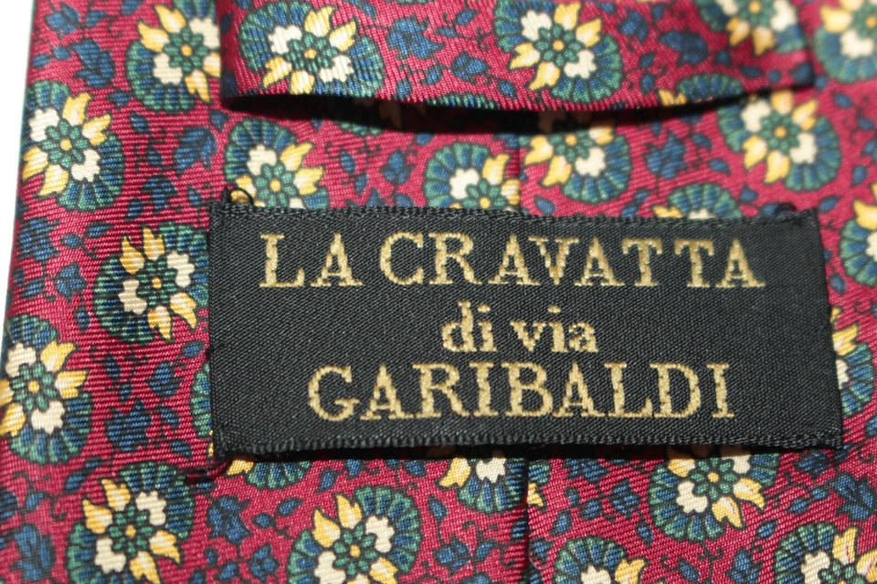 Corbata de seda LA CRAVATTA DI VIA GARIBALDI Hecha en Italia F66712 Foto 4 de 4