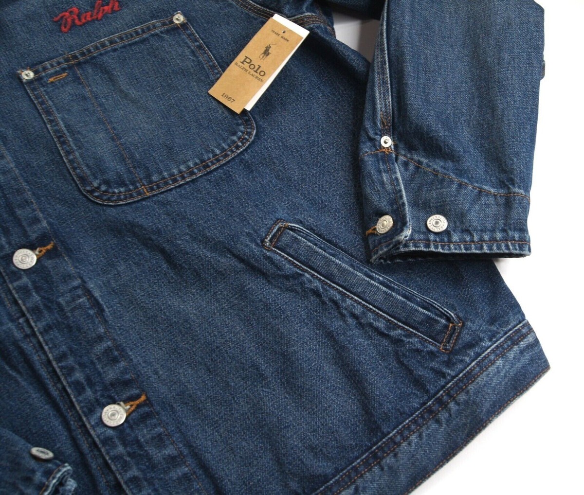 ジャケット・アウター Polo Ralph Lauren 1967 Denim Jacket Polo Ralph Lauren 1967 Blue Denim Button Jacket USA Flag
