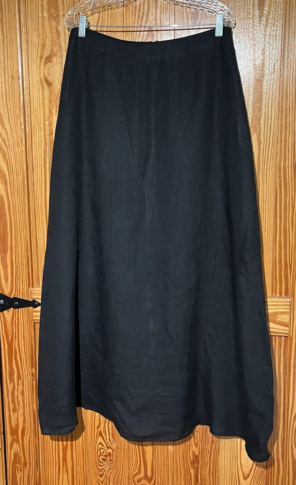 Le' AL.X 100% Linen Maxi A-Line Skirt Sz Large Black Lagenlook Minimalist Flowy
Opens in a new windo