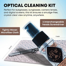 Anti-Reflective Lens Cleaner Repair Kit 0.4oz Glasses Cleaner Spray, Micr...