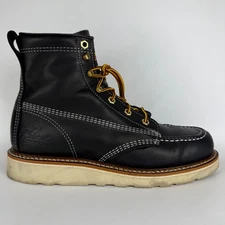 Thorogood 814-6201 Men's 6" Leather Moc Soft Toe Work Boot Black Size 8 D