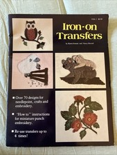 Vintage Iron-On Transfers, Over 70 Designs For Needlepoint Embroidery Craft 1978