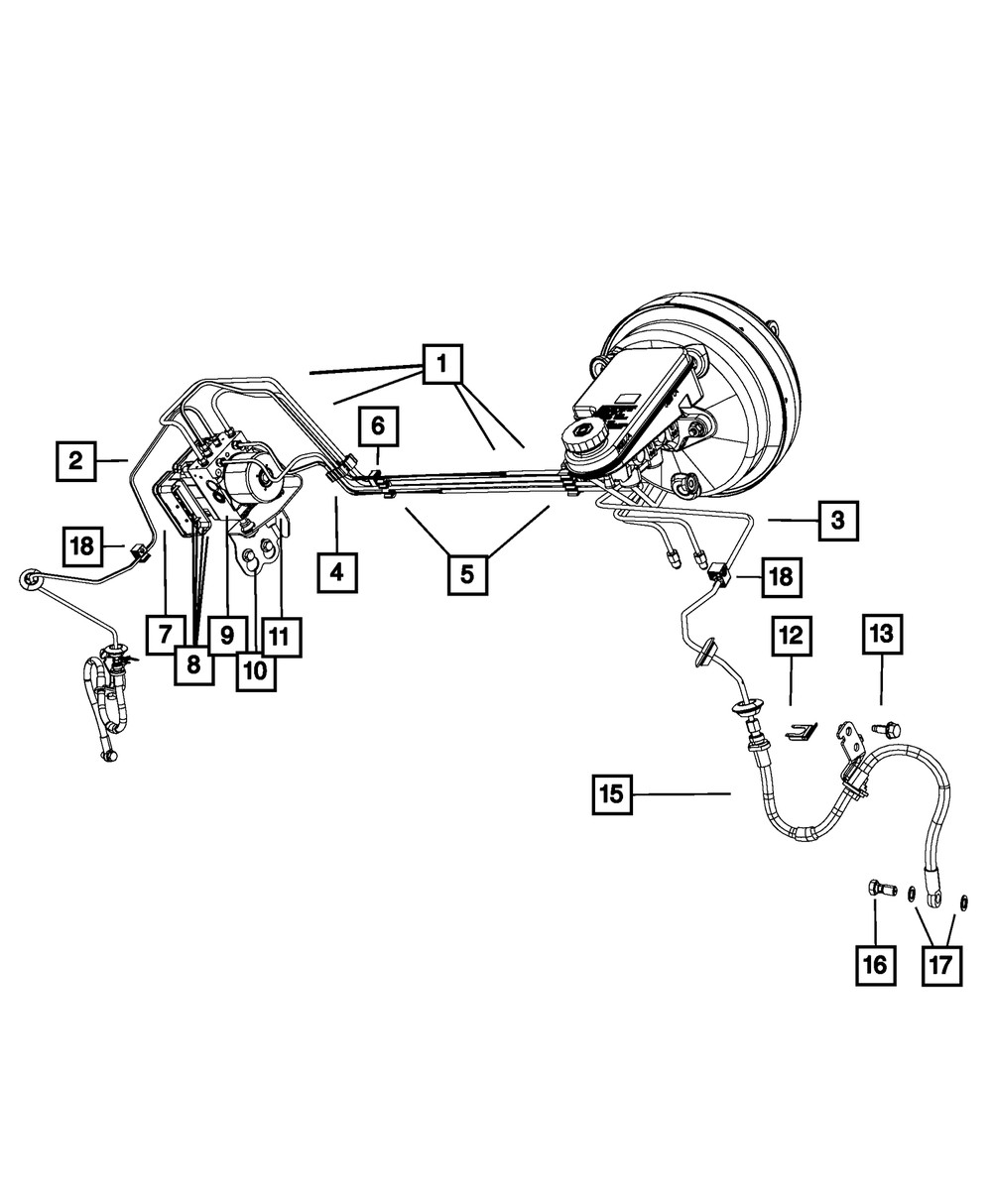 Módulo del sistema de frenos antibloqueo para Dodge Avenger 2009-2012 (P/N 68061733AA)