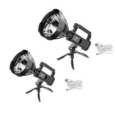 USB Rechargeable Portables Spotlights With Long Ranges Lighting Durability