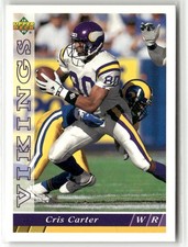 1993 UPPER DECK #137 CRIS CARTER MINNESOTA VIKINGS