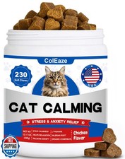 Calming Chews for Cats 230ct, Cat Calming Treats - Cat Anxiety Relief, Helps