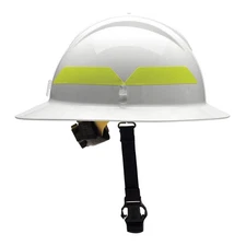 BULLARD FHWHR Fire Helmet,White,Thermoplastic 13W831