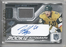 Zack Hayes Las Vegas Golden Knights 2022-23 SPx Auto Rookie Jersey /375 #ZH