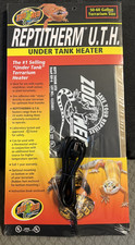ZOO MED REPTITHERM UNDER TANK HEATER -LARGE -50-60 GAL -8x18 IN -24 WATT -RH-6 Y