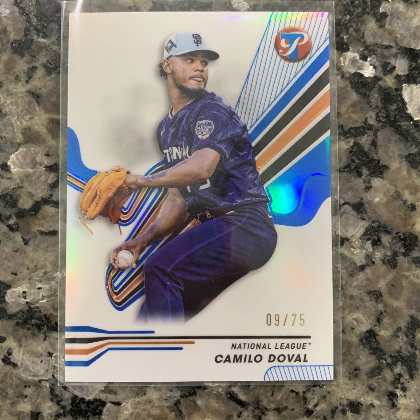 2024 Topps Pristine All-Star Game Camilo Doval #254 Blue Refractor /75 SF Giants