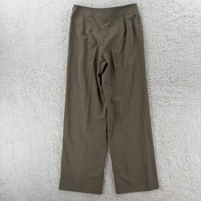 Giorgio Armani Dress Pants Womens 38 Brown Straight Leg Wool Twill