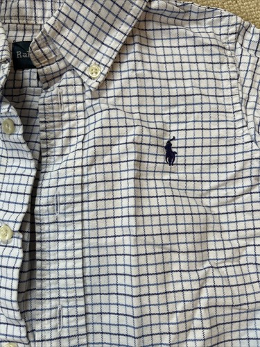 Boys Polo Ralph Lauren Blue Checked Shirt Age 4 - Picture 2 of 5