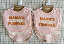 kit pearl 5 pack bibs set one size infant access pink mama little pumpkin nwt
